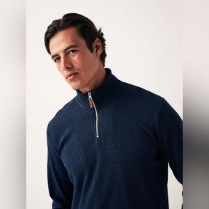 NEXT | Textured Zip Neck Sweater | Size Medium